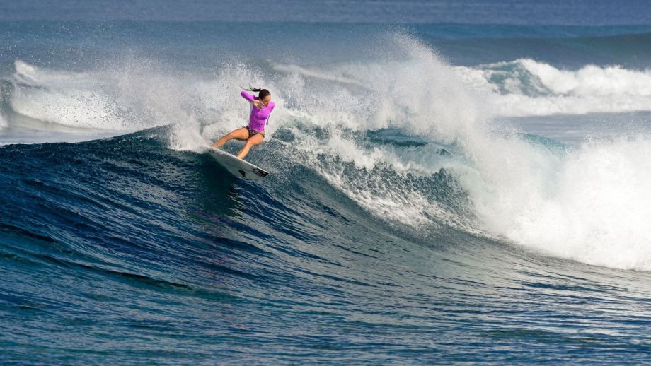 Huvadhoo Atoll girl surfer